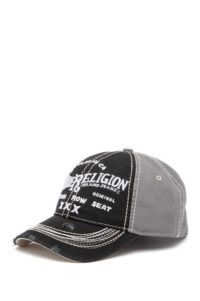 True Religion Triple X Baseball Cap In Black