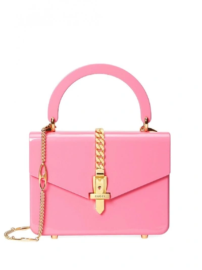 Gucci Sylvie Leather Handbag In Pink