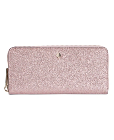 Kate Spade Burgess Courth Slim Continental Wallet In Rose Gold