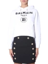 BALMAIN BALMAIN CROPPED LOGO HOODIE