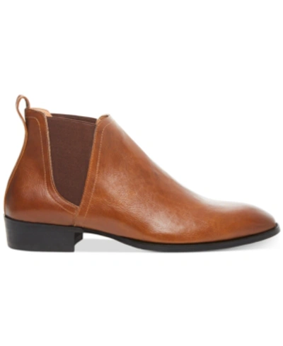 Steve Madden Men's Brison Cuban Heel Chelsea Boots Men's Shoes In Cognac