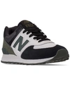 New Balance Men's 574 Casual Sneakers From Finish Line In Black/slate Green