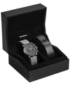 Mvmt The Chrono Chronograph Leather Strap Watch & Mesh Strap Set, 40mm In Grey