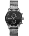 Mvmt Men's Voyager Sterling Stainless Steel Mesh Bracelet Watch 42mm In Black/silver