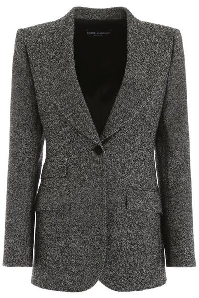 Dolce & Gabbana Tweed Blazer In Fantasia