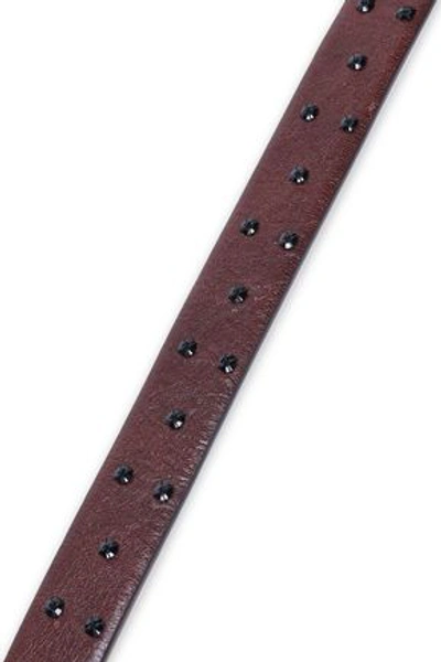 Brunello Cucinelli Woman Sequined Leather Belt Brown