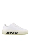 Msgm Oversized Sole Sneakers In White