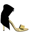 ALEXANDRE VAUTHIER BOW DOWN WOMEN BLACK AND GOLD HEELS,6123c007-4cf9-1792-fd1a-09c3c7f9b163