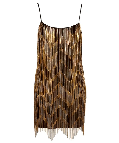 Misha Caitlin Women Gold Dress In Brown