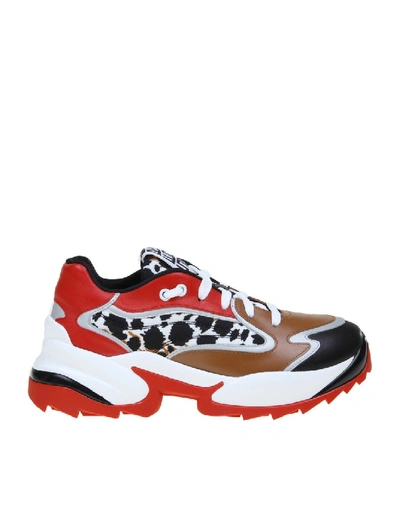 Sergio Rossi Sergio Extreme Patch Leather Sneakers In Multicolour