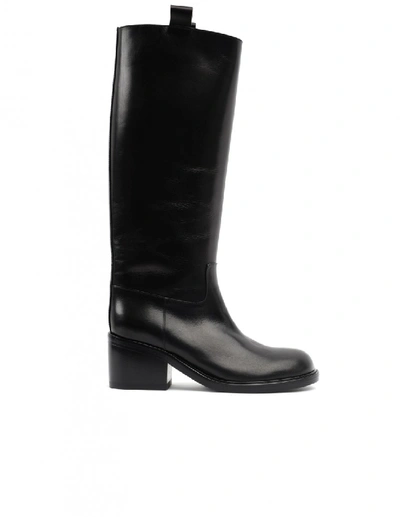 A.f.vandevorst Black Leather Boots