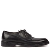 Green George Black Smooth Leather Lace-up Shoes In Black
