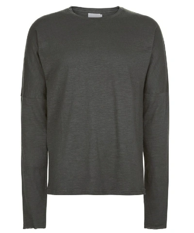 Adyn Mineral Men Charcoal Long Sleeve T-shirt In Grey