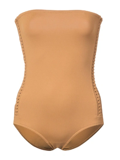 Eres Polarize Strapless Swimsuit In Brown