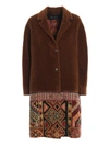 ETRO PATTERNED HEM WOOL AND ALPACA BLEND COAT,875bf9e0-42c2-e320-7994-23b00827f430