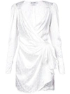 ATTICO WHITE WOMEN'S STAR PRINT WRAP DRESS,192WCA38 V006
