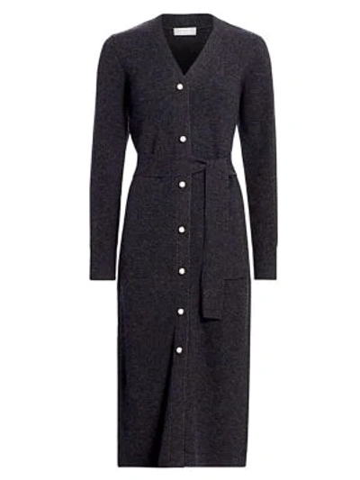plus size black summer dresses Sandro Collared Midi Dress in Knit- Black  PALMA PARIS
