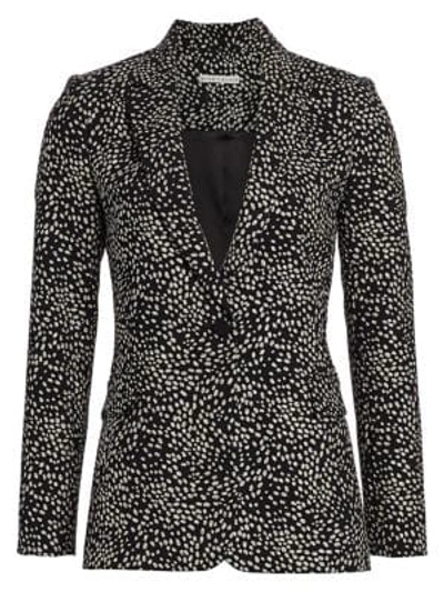 Alice And Olivia Macey Blazer In Black Silver