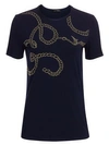 ST JOHN Studded Rope Print Jersey T-Shirt