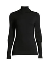 Elie Tahari Vita Wool-blend Cutout Mockneck Sweater In Black