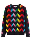 CHINTI & PARKER Rainbow Chevron Cashmere Sweater