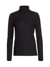 Majestic Soft Touch Metallic Turtleneck Sweater In Metal Black