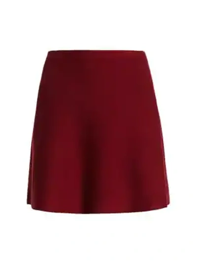 Theory Women's Lotamee Wool-blend Mini Skirt In Deep Burgundy