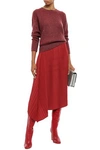 BRUNELLO CUCINELLI SEQUIN-EMBELLISHED RIBBED CASHMERE AND SILK-BLEND SWEATER,3074457345620968666