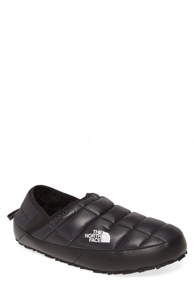 The North Face Thermoball Fleece-lined Quilted Recycled Ripstop Mules In Black