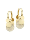 NINA GILIN WOMEN'S 18K YELLOW GOLD & DIAMOND CHARM HOOP EARRINGS,0400011750014