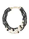 AKOLA 18MM Baroque Pearl & Mixed Gemstone Triple-Strand Necklace