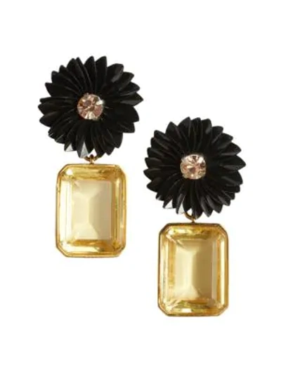 Lizzie Fortunato Goldplated Lemon Topaz-quartz Flower Drop Earrings