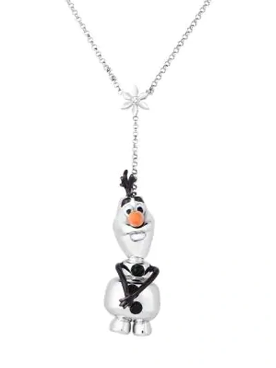 Roberto Coin Disney's Frozen 2 X  18k White Gold & Diamond Olaf Pendant Necklace