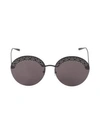 Alaïa 61mm Embellished Round Sunglasses In Black