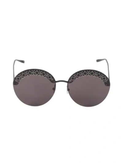 Alaïa 61mm Embellished Round Sunglasses In Black