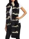 SAINT LAURENT WOMEN'S TWO-TONE ALPACA FUR SCARF,0400010853096