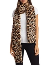 SAINT LAURENT WOMEN'S LEOPARD-PRINT RABBIT FUR SCARF,400010853060