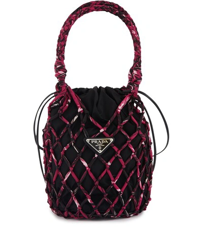 Prada Fisherman's Net Hand Bag In Fuxia