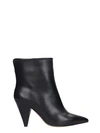 THE SELLER HIGH HEELS ANKLE BOOTS IN BLACK LEATHER,11117672