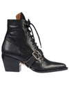 CHLOÉ BUCKLE DETAIL ANKLE BOOTS,11119584