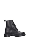 DR. MARTENS' 1460 MONO COMBAT BOOTS IN BLACK LEATHER,11118404