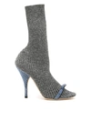 MARCO DE VINCENZO KNIT BOOTIES WITH MICRO CRYSTALS,11120050