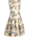 OSCAR DE LA RENTA Bateau Neck Full Bottom Dress