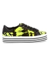 ALICE AND OLIVIA Falyn Platform Tie-Dye Leather Sneakers