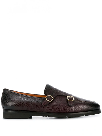 Santoni Leather Loafer In Brown