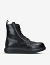 ALEXANDER MCQUEEN 混合专利皮革踝靴,5120-10004-3359900109