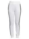 FENDI Silver Logo Stripe Track Pants