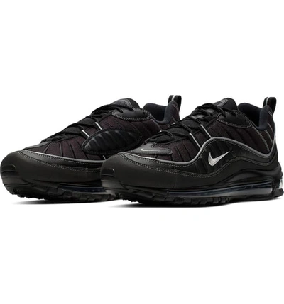 Nike Air Max 98 Sneaker In Black/ Silver/ Oil Grey