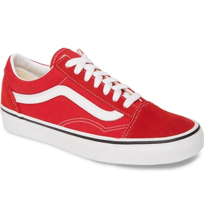 Vans Old Skool Low Top Sneaker In Red,white