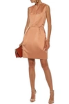 NINA RICCI PLEATED SATIN MINI DRESS,3074457345621291322